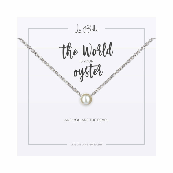 The World Is Your Oyster Sentiments Necklace