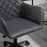 Swivel Office Chair Leather-Feel Fabric Home Study Leisure with Wheels, Grey