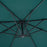 3(m) Banana Parasol Hanging Cantilever Umbrella with Crank Handle, 8 Ribs and Cross Base for Outdoor, Sun Shade, Dark Green