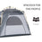 Outsunny 4 Person Automatic Camping Tent, Outdoor Pop Up Tent, Portable Backpacking Dome Shelter, Light Grey