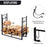 Firewood Stand Log Rack Holder 84cm with 4-PC Fireplace Tools Set, Indoor Outdoor, Metal, Black