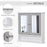 Kleankin Bathroom Mirror Cabinet, Wall Mounted with Double Mirrored Doors, Organiser Wall Mounted, Cupboard and Shelf, Grey