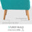 Accent Chair, Linen-Touch Armchair, Upholstered Leisure Lounge Sofa, Club Chair with Wooden Frame, Teal