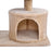 Mult Level Cat Tree for Indoor Cats with Scratching Post Bed Condo Perch, Kitten Climbing Tower, Beige 60L x 40W x 81H cm