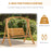 2 Seater Garden Swing Chair, Outdoor Wooden Swing Bench Seat