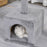 96cm Cat Tree for Indoor Cats Condo Sisal Scratching Post Cat Tower Kitten Play House Dangling Ball Activity Center Furniture Grey