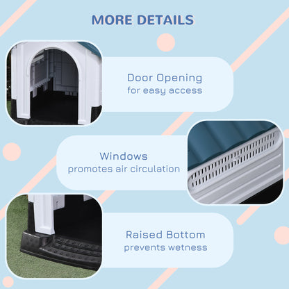 Outdoor Dog Kennel - 64.5 x 57 x 66cm - Blue