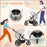 Foldable Three-Wheeler Baby Stroller w/ Canopy, Storage Basket - Grey