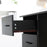 120cm Computer Desk with Storage Shelves Drawers, Writing Table Study Workstation for Home Office, Black