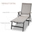 Outdoor Folding Sun Lounger, 5-Position Adjustable Chaise Lounge Chair with Aluminium Frame for Patio, Pool and Garden, Brown