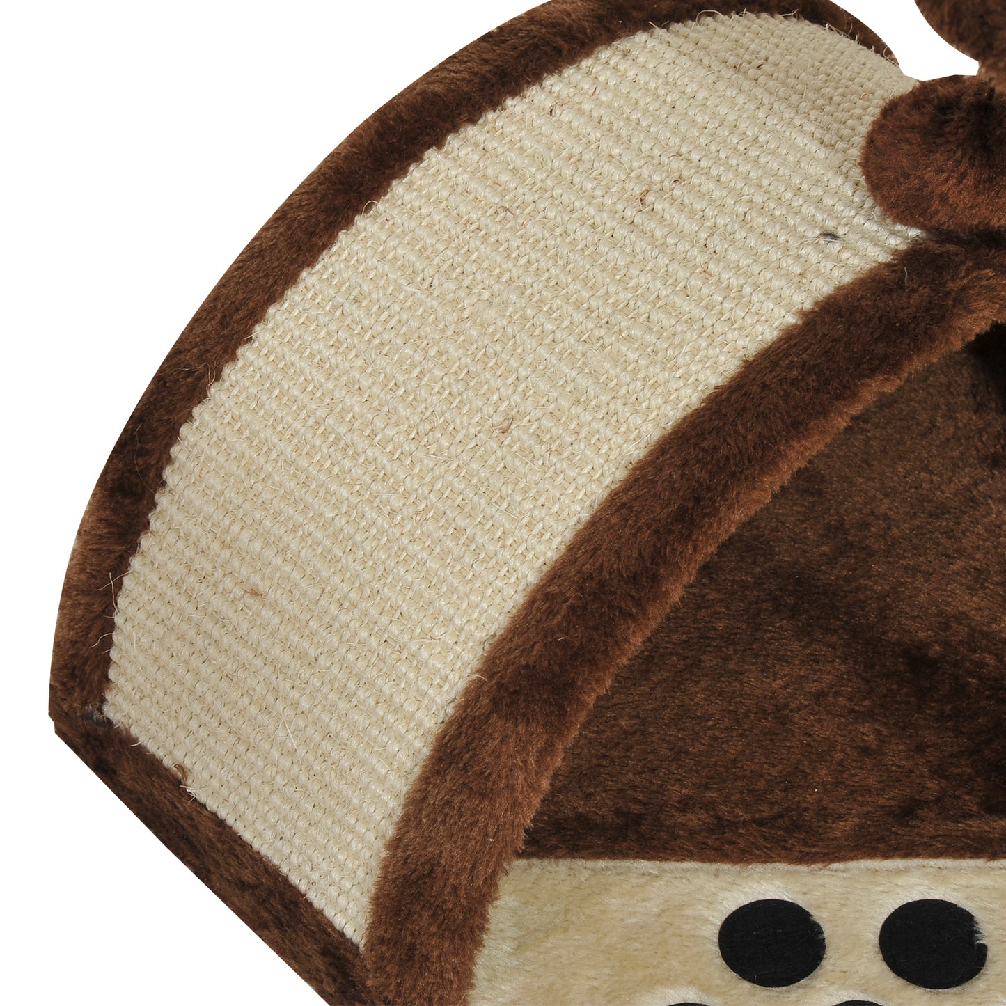 Cat Tree Scratching Scratcher Post Kitten Activity Centre Climber Hanging Ball Brown