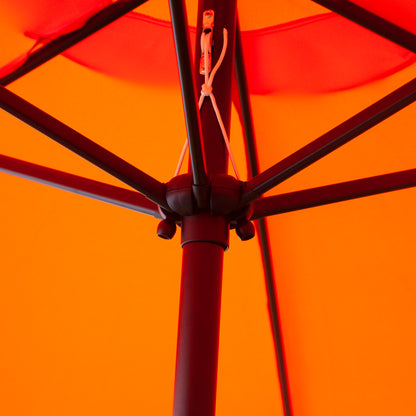 Outsunny 2.7M Garden Parasol Umbrella with Tilt and Crank, Outdoor Sun Parasol Sunshade Shelter with Aluminium Frame, Orange