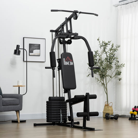 Warehouse Clearance - Multi Gym with Weights, Multifunction Home Gym Machine with 45kg Weight Stack for Full Body Workout and Strength Training
