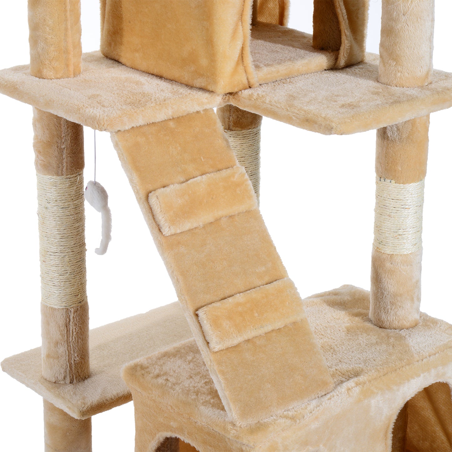 Cat Tree for Indoor Cats Kitten Kitty Scratching Scratcher Post Climbing Tower Activity Center House Cream