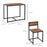 3 Pcs Table Stool Set Industrial Design w/ Steel Frame MDF Panels Living Room Bar Modern Furniture