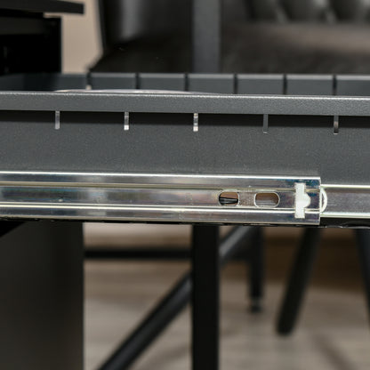 Vertical File Cabinet Steel Lockable with Pencil Tray and Casters Home Filing Furniture for A4, Letters, Legal-sized Files, 39 x 48 x 48.5cm