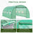 6 x 3 m Large Walk-In Greenhouse Garden Polytunnel Greenhouse with Steel Frame, Zippered Door and Roll Up Windows, Green