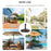 Outsunny 25kg Round Cement Parasol Base Concrete Umbrella Weight Stand Holder Patio Outdoor Garden Rattan Style Pattern Antique Bronze