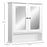 Kleankin Wall-mounted Bathroom Cabinet Mirror Door, 56L x 13W x 58Hcm-White