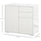 Push-Open Cabinet with 2 Drawer 2 Door Storage Cabinet for Home Office White