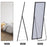 Full Length Dressing Mirror, Floor Standing or Wall Hanging, Aluminum Alloy Framed Full Body Mirror for Bedroom, Living Room, Black