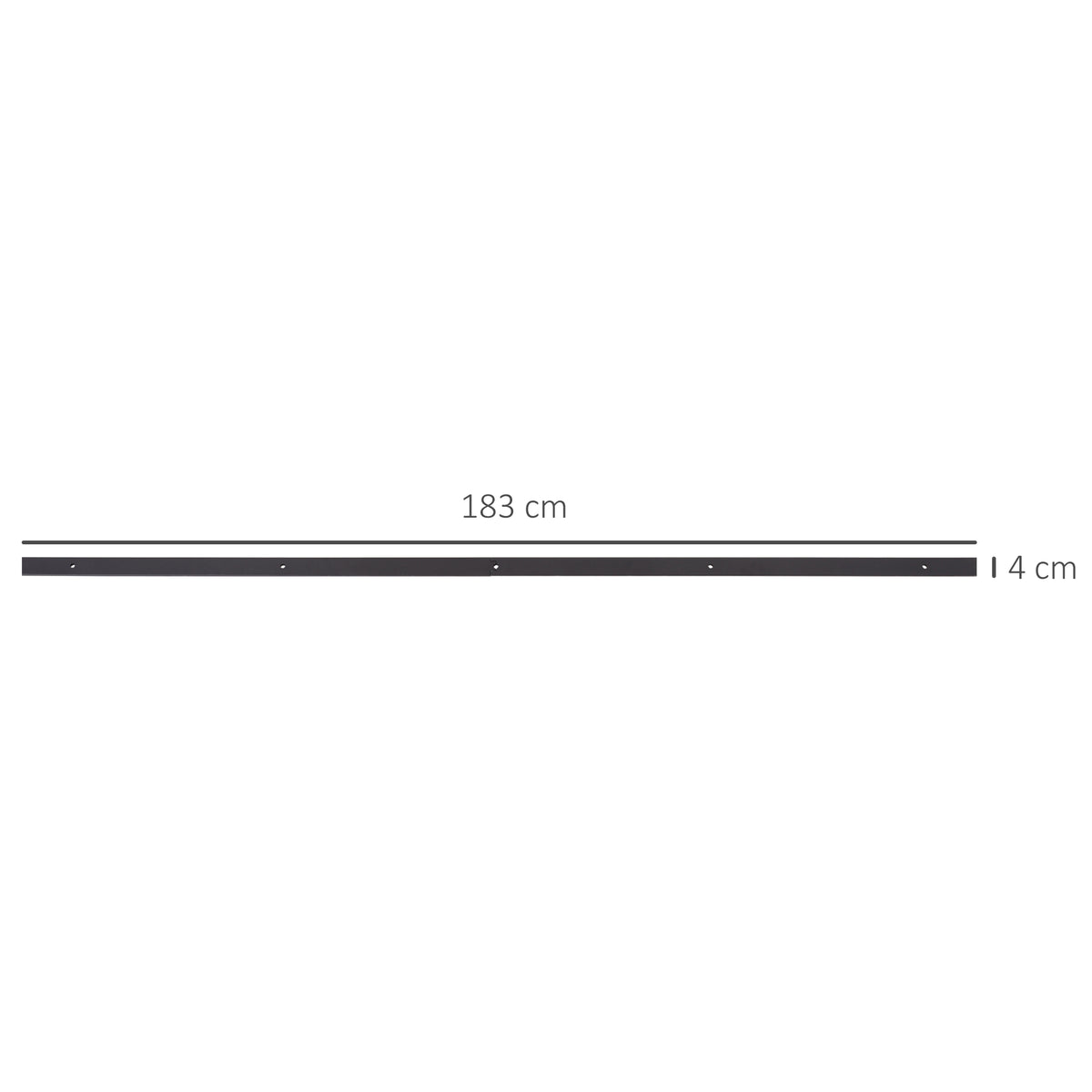 1.83m Sliding Barn Door Hardware Kit (Door Not Included) - Deep Coffee