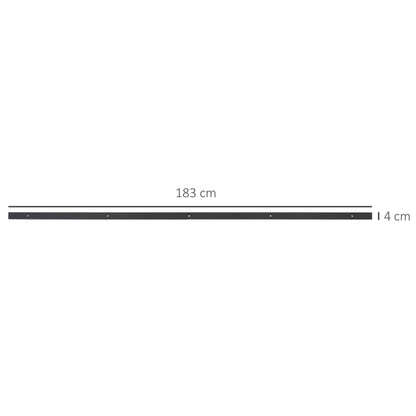 1.83m Sliding Barn Door Hardware Kit (Door Not Included) - Deep Coffee