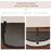 Dog Carrier Folding Soft Dog Crate Cat Travel Cage for small Dog, Brown 46L x 36W x 41H cm