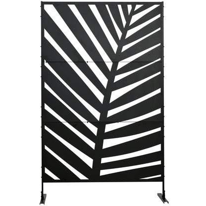 Outdoor Privacy Banana Leaf Pattern - Black