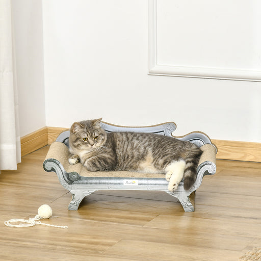 Cat Scratching Board, Cardboard Scratcher Lounger Bed, 60 x 29 x 26.5cm