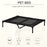 Large Elevated Dog Bed Cat Elevated Lifted Cooling Portable Camping Basket Outdoor Indoor Mesh Pet Cot Metal Frame, Black