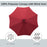 24 LED Solar Powered Parasol Umbrella-Wine Red