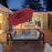 24 LED Solar Powered Parasol Umbrella-Wine Red