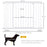 Dog Gate Pet Safety Gate Stair Barrier Pressure Fit Adjustable 76-82/86-97/101-107 cm, White