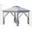 Outsunny 330cm x 330cm Pop Up Canopy, Double Roof Foldable Canopy Tent with Zippered Mesh Sidewalls, Height Adjustable and Carrying Bag, Event Tent for Patio Garden Backyard, Grey