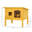 Garden Wooden Cat House Hide Cage Outdoor Pet Play Home Water-resistant Roof Kitty Shelter Kennel w/ith Door & Window