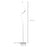 Dimmable Floor Lamp for Living Room, Modern Spiral Standing Lamp with 3 Adjustable Brightness and Square Base, Silver