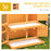 2-Tier Wooden Rabbit Hutch Guinea Pig Hutch Duck House Double Decker Pet Cage with Sliding Tray Opening Top