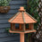 Wooden Bird Feeder Bird Table Bird House Playstand with Roof 130cm for Outside Use Brown