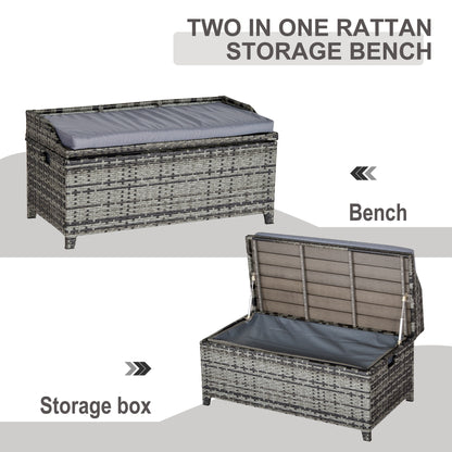 Rattan Storage Bench