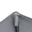 Outsunny 2m Half Parasol Market Umbrella Garden Balcony Parasol with Crank Handle, Cross Base, Double-Sided Canopy, Grey