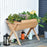 Wooden Planter Raised Bed Container Garden Plant Stand Vegetable Flower Box with Liner 100 L x 70 W x 80 H cm