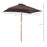 2m x 1.5m Patio Parasol Garden Umbrellas Sun Umbrella Bamboo Sunshade Canopy Outdoor Backyard Furniture Fir Wooden Pole 6 Ribs Tilt Mechanism