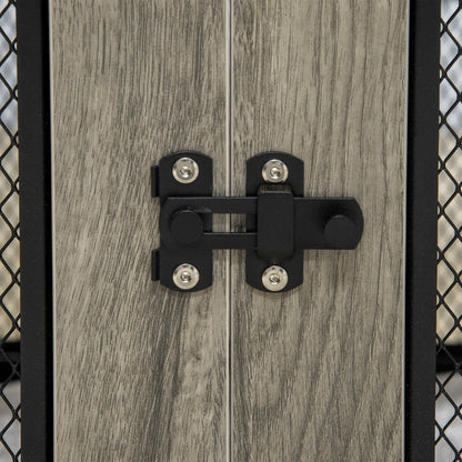 Dog Crate Furniture End Table w/ Soft Washable Cushion, Two Doors, Indoor Pet Kennel for Small Medium Large Dogs w/ Wire Mesh