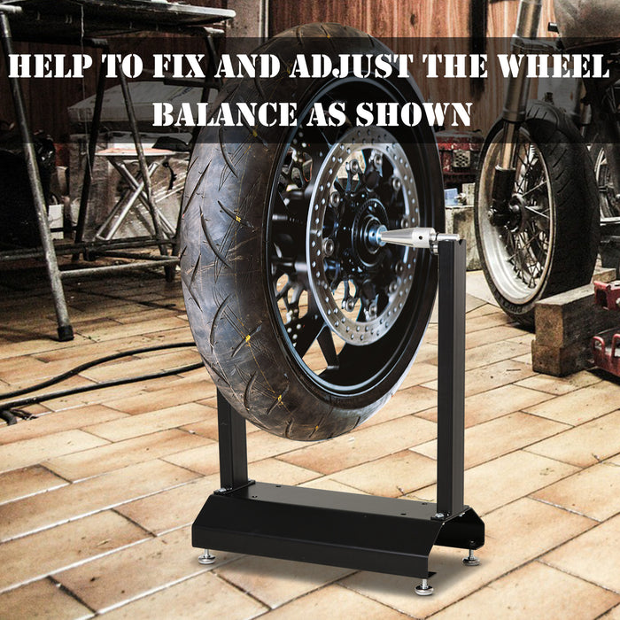 DURHAND Motorcycle / Bicycle Wheel Lifting Balance Stand, Motorbike Portable Stand, Rotating Adjustment Wheel