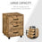 Rolling File Cabinet with 3 Drawers, Under Desk Mobile Filing Organizer Home Office Bedroom Furniture