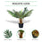 Artificial Palm Tree Decorative Plant 8 Leaves with Nursery Pot, Fake Tropical Tree for Indoor Outdoor Décor, 60cm