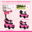 Compatible Ride-On Push Along Car Sliding Walker Mercedes-Benz G350 Walker Foot to Floor Slider Stroller Toddler Vehicle Steering Wheel Pink