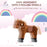 Rocking Horse Plush Kids Ride on Gift Wooden Action Pony Wheeled Walking Riding Little Baby Toy W/Sound-Brown