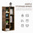 Bookcase Industrial Bookshelf Free Standing Display Cabinet Cube Storage Unit for Home Office Living Room Study Rustic Brown